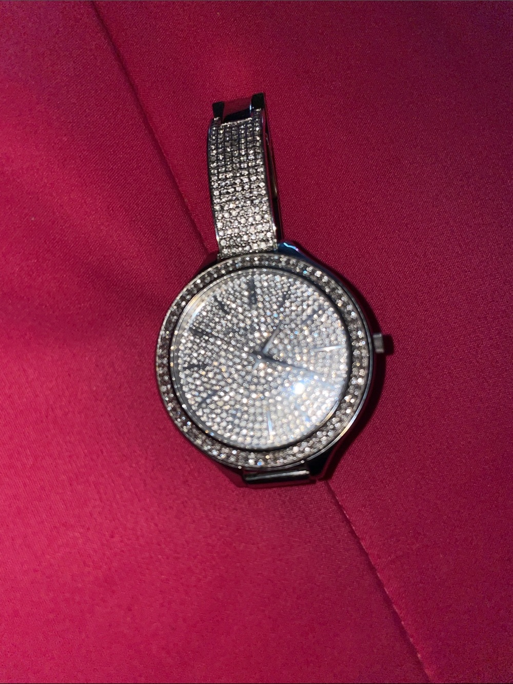 Michael Kors Silver Crystal-Embellished Women's Watch